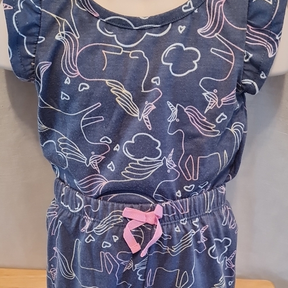 Wonder Nation Grey Unicorn Kids Pajamas in excellent used condition, 3T, cute! - Picture 3 of 6